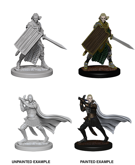 Pathfinder Deep Cuts Unpainted Miniatures: Elf Male Paladin | Arkham Games and Comics