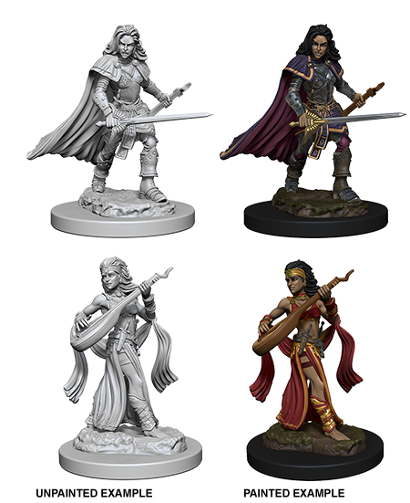 Pathfinder Deep Cuts Unpainted Miniatures: Human Female Bard | Arkham Games and Comics