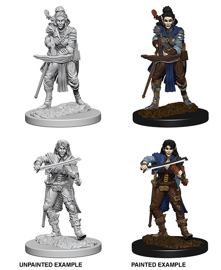 Pathfinder Deep Cuts Unpainted Miniatures: Elf Female Bard | Arkham Games and Comics