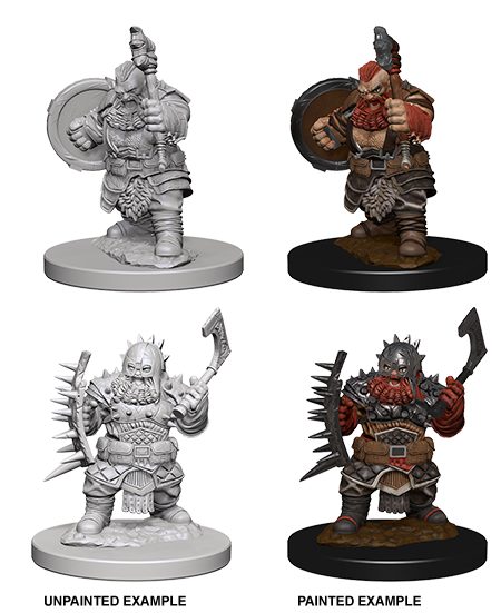 Pathfinder Deep Cuts Unpainted Miniatures: Dwarf Male Barbarian | Arkham Games and Comics