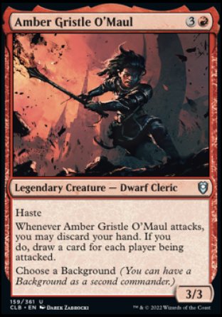 Amber Gristle O'Maul [Commander Legends: Battle for Baldur's Gate] | Arkham Games and Comics