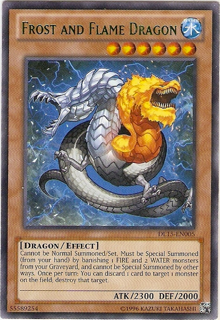 Frost and Flame Dragon (Green) [DL15-EN005] Rare | Arkham Games and Comics