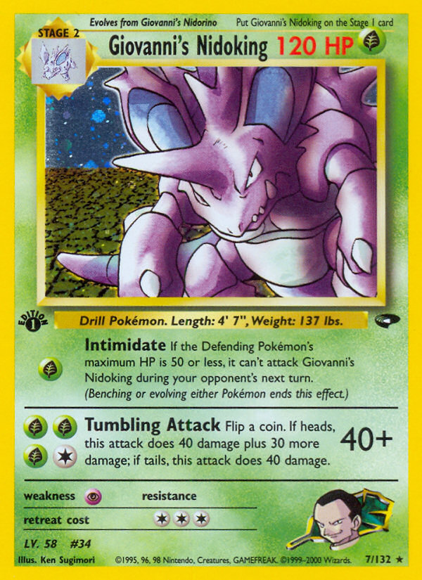 Giovanni's Nidoking (7/132) [Gym Challenge 1st Edition] | Arkham Games and Comics