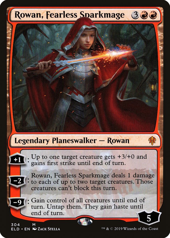 Rowan, Fearless Sparkmage [Throne of Eldraine] | Arkham Games and Comics