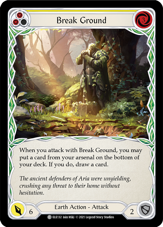 Break Ground (Yellow) [ELE132] (Tales of Aria)  1st Edition Normal | Arkham Games and Comics