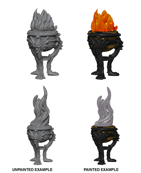 WizKids Deep Cuts Unpainted Miniatures: Braziers | Arkham Games and Comics