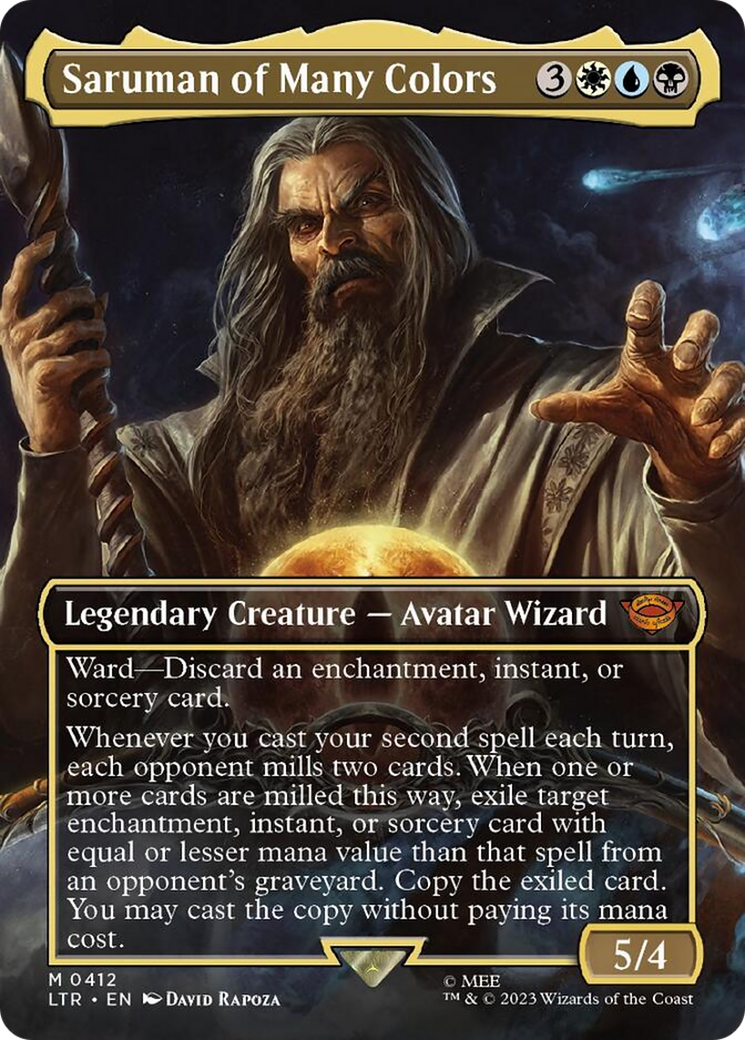 Saruman of Many Colors (Borderless Alternate Art) [The Lord of the Rings: Tales of Middle-Earth] | Arkham Games and Comics