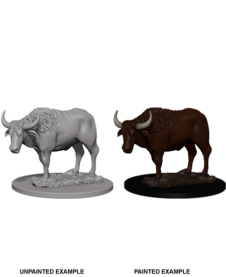 WizKids Deep Cuts Unpainted Miniatures: Oxen | Arkham Games and Comics