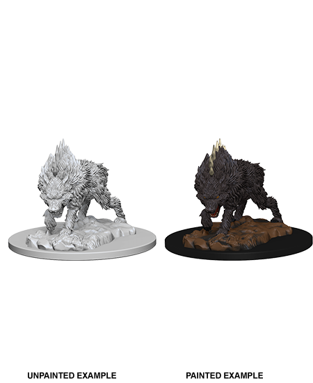 Pathfinder Deep Cuts Unpainted Miniatures: Dire Wolf | Arkham Games and Comics