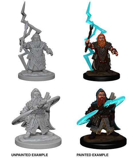 Pathfinder Deep Cuts Unpainted Miniatures: Dwarf Male Sorcerer | Arkham Games and Comics