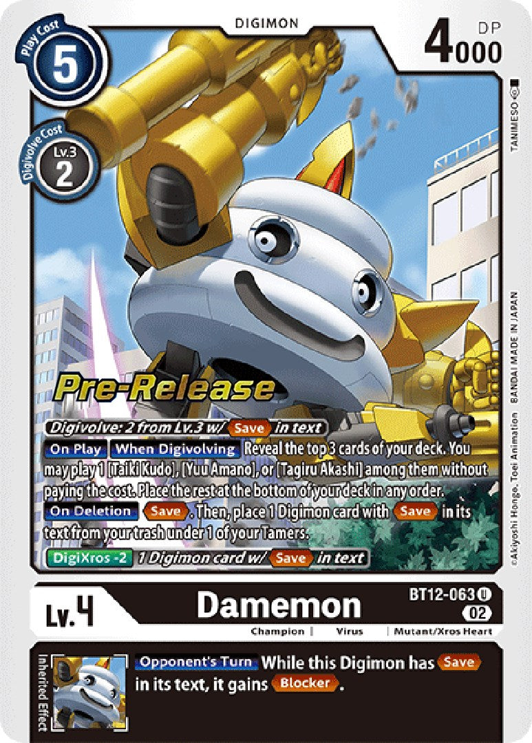 Damemon [BT12-063] [Across Time Pre-Release Cards] | Arkham Games and Comics