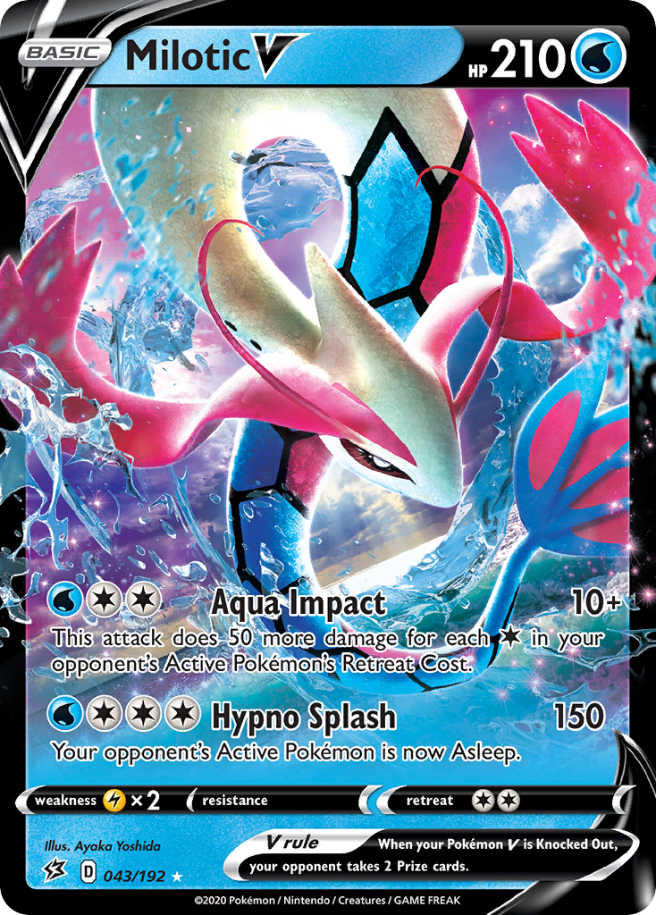 Milotic V (043/192) [Sword & Shield: Rebel Clash] | Arkham Games and Comics