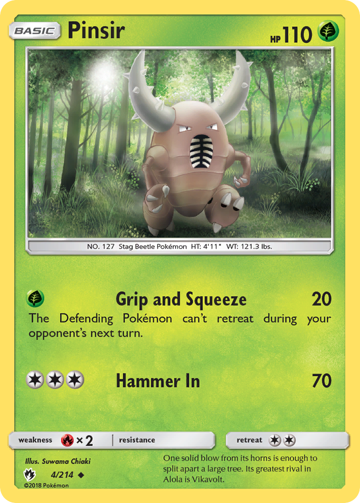 Pinsir (4/214) [Sun & Moon: Lost Thunder] | Arkham Games and Comics