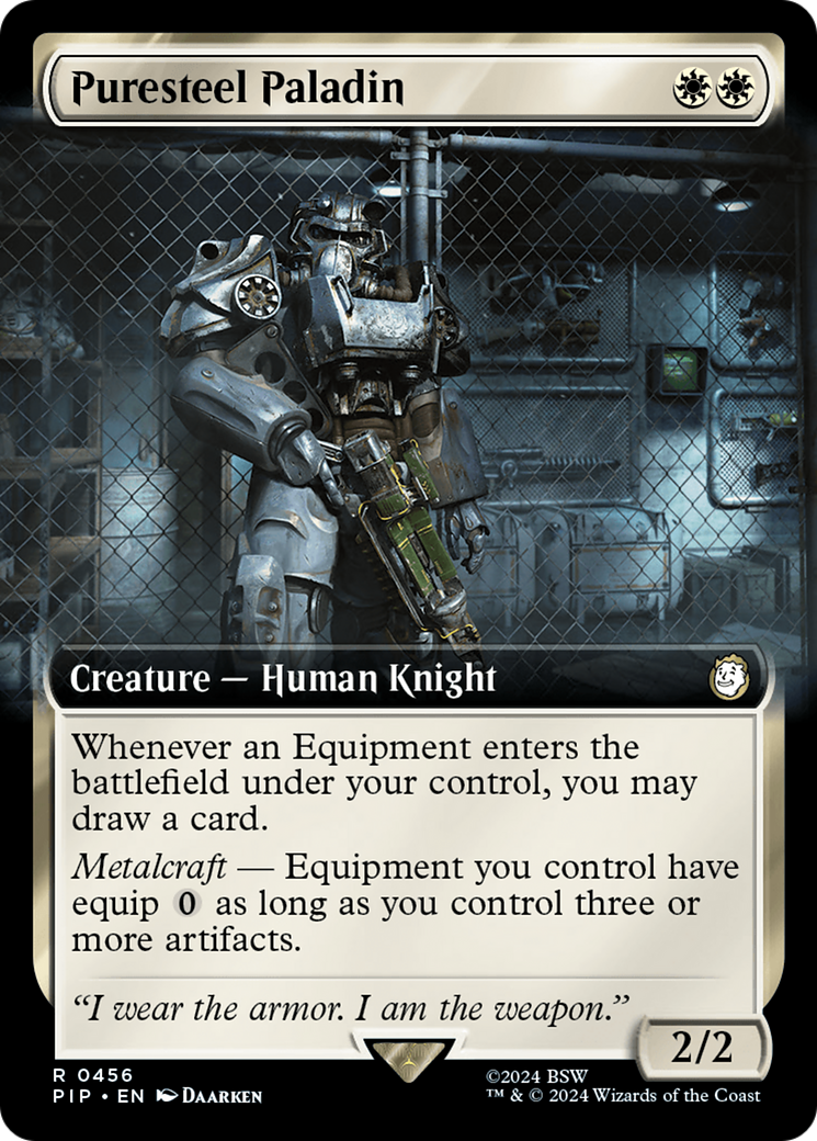 Puresteel Paladin (Extended Art) [Fallout] | Arkham Games and Comics