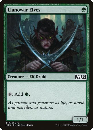 Llanowar Elves [Core Set 2019] | Arkham Games and Comics