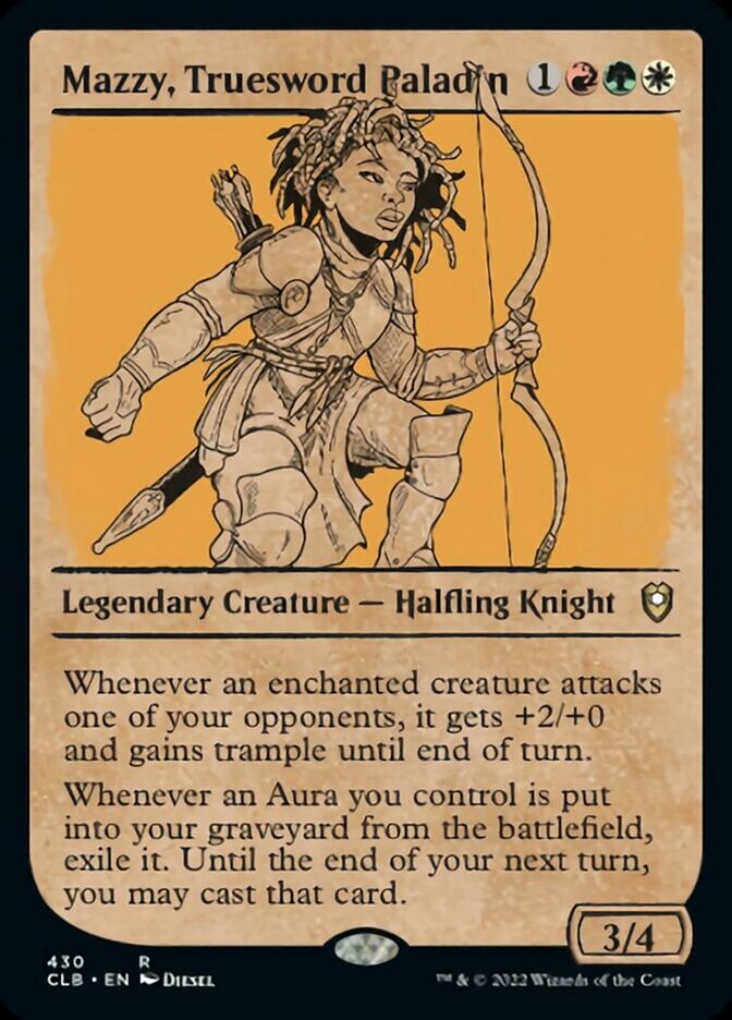 Mazzy, Truesword Paladin (Showcase) [Commander Legends: Battle for Baldur's Gate] | Arkham Games and Comics