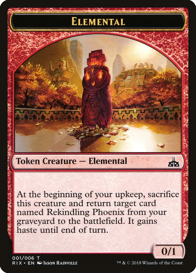 Elemental (001/006) [Rivals of Ixalan Tokens] | Arkham Games and Comics