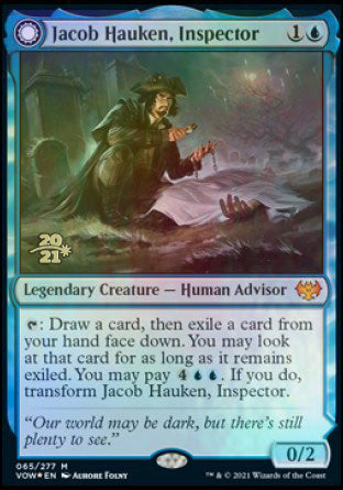 Jacob Hauken, Inspector // Hauken's Insight [Innistrad: Crimson Vow Prerelease Promos] | Arkham Games and Comics