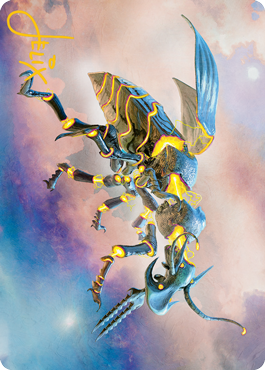 Zabaz, the Glimmerwasp Art Card (Gold-Stamped Signature) [Modern Horizons 2 Art Series] | Arkham Games and Comics