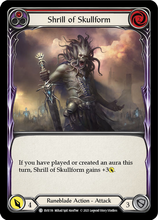 Shrill of Skullform (Red) [EVR116] (Everfest)  1st Edition Rainbow Foil | Arkham Games and Comics