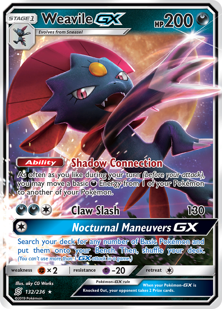 Weavile GX (132/236) [Sun & Moon: Unified Minds] | Arkham Games and Comics