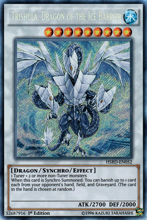 Trishula, Dragon of the Ice Barrier [HSRD-EN052] Secret Rare | Arkham Games and Comics