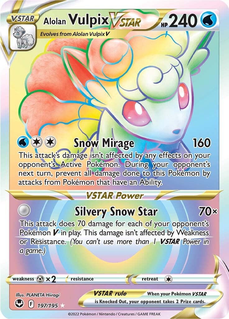 Alolan Vulpix VSTAR (197/195) [Sword & Shield: Silver Tempest] | Arkham Games and Comics