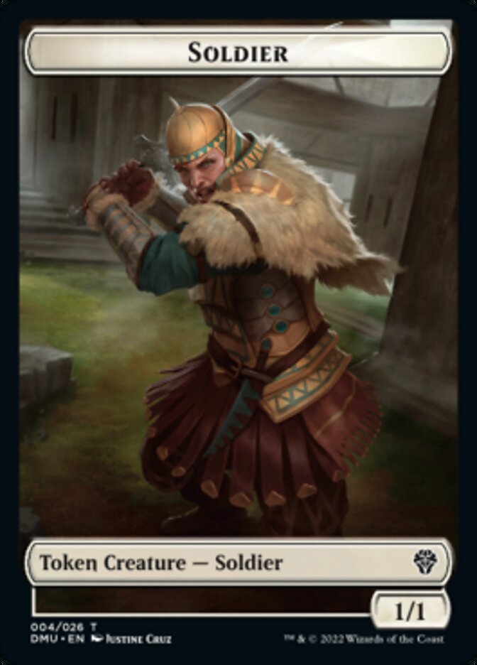 Soldier // Monk Double-sided Token [Dominaria United Tokens] | Arkham Games and Comics