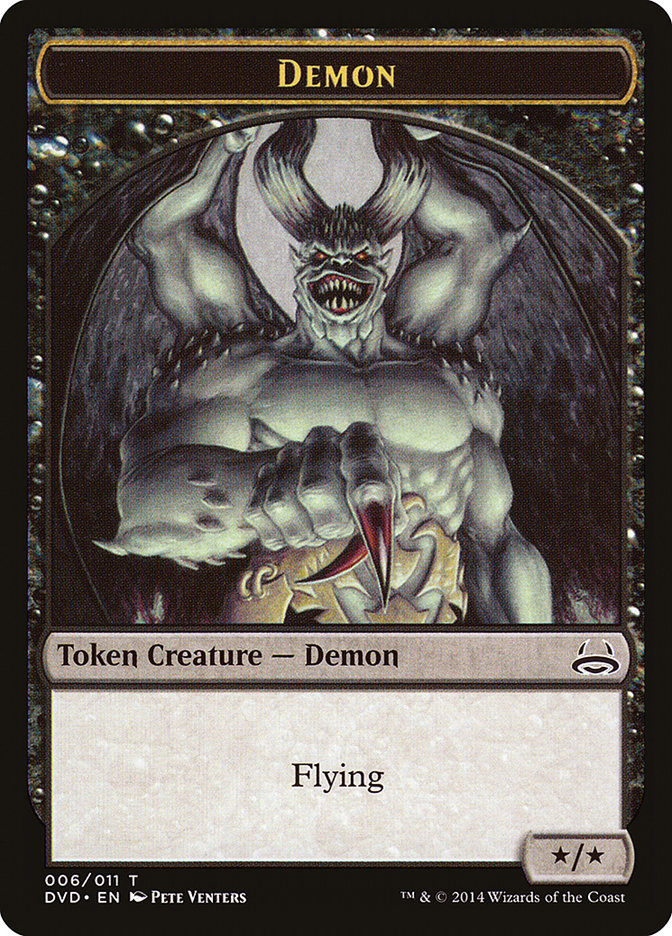 Demon Token (Divine vs. Demonic) [Duel Decks Anthology Tokens] | Arkham Games and Comics