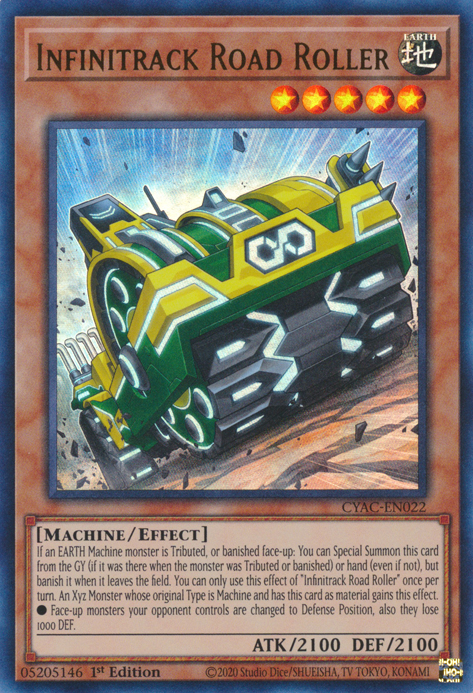 Infinitrack Road Roller [CYAC-EN022] Ultra Rare | Arkham Games and Comics