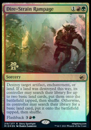 Dire-Strain Rampage [Innistrad: Midnight Hunt Prerelease Promos] | Arkham Games and Comics