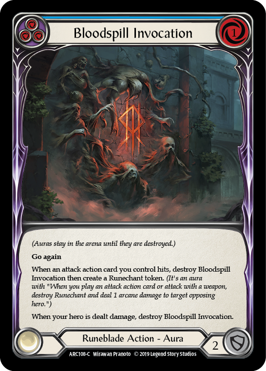 Bloodspill Invocation (Blue) [ARC108-C] (Arcane Rising)  1st Edition Normal | Arkham Games and Comics