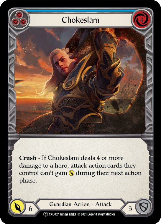 Chokeslam (Blue) [U-CRU037] (Crucible of War Unlimited)  Unlimited Normal | Arkham Games and Comics