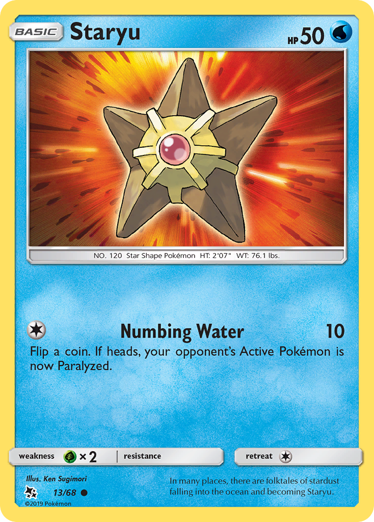 Staryu (13/68) [Sun & Moon: Hidden Fates] | Arkham Games and Comics