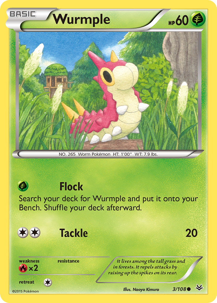 Wurmple (3/108) [XY: Roaring Skies] | Arkham Games and Comics