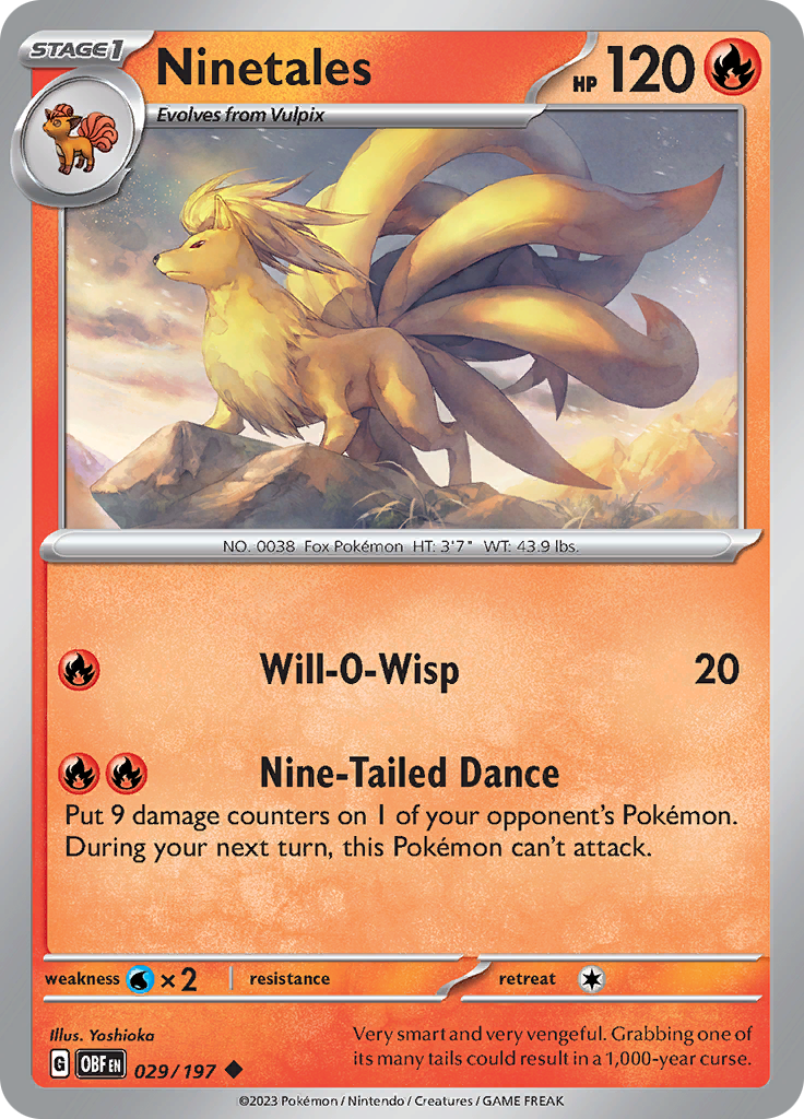 Ninetales (029/197) [Scarlet & Violet: Obsidian Flames] | Arkham Games and Comics