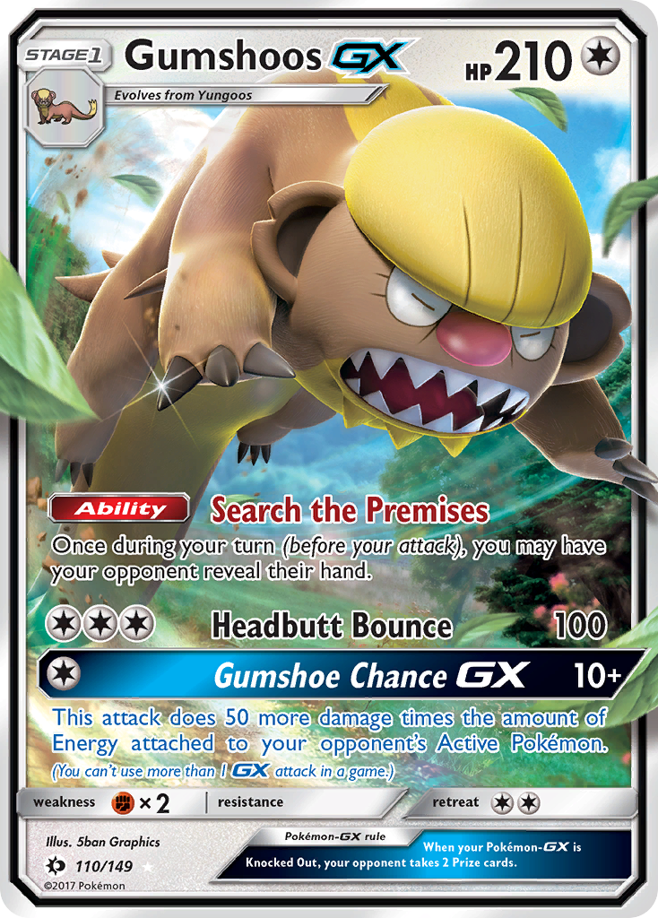 Gumshoos GX (110/149) [Sun & Moon: Base Set] | Arkham Games and Comics