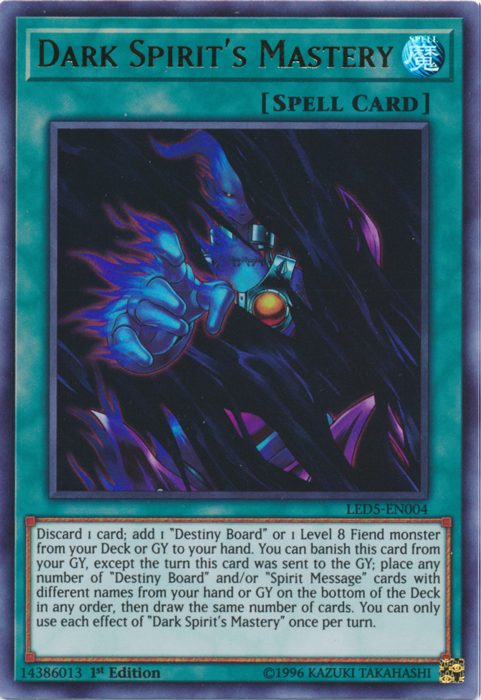 Dark Spirit's Mastery [LED5-EN004] Ultra Rare | Arkham Games and Comics