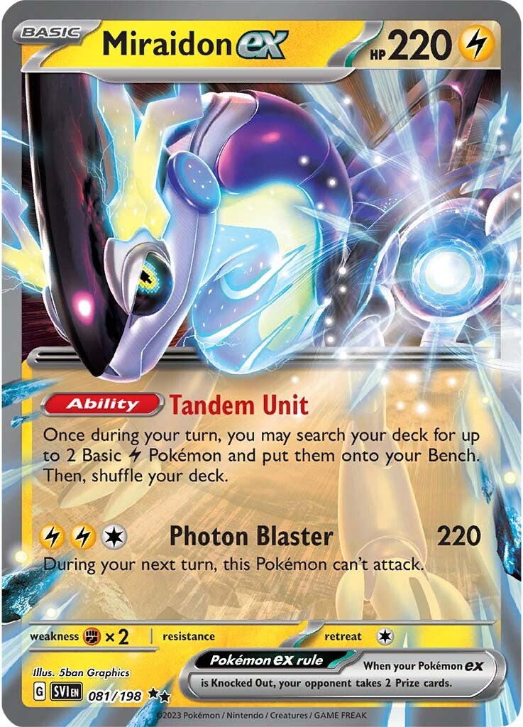 Miraidon ex (081/198) (Jumbo Card) [Scarlet & Violet: Base Set] | Arkham Games and Comics