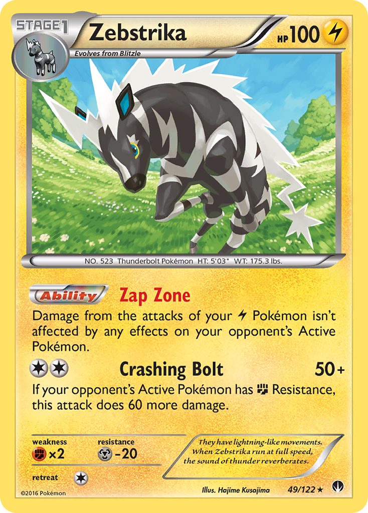 Zebstrika (49/122) [XY: BREAKpoint] | Arkham Games and Comics