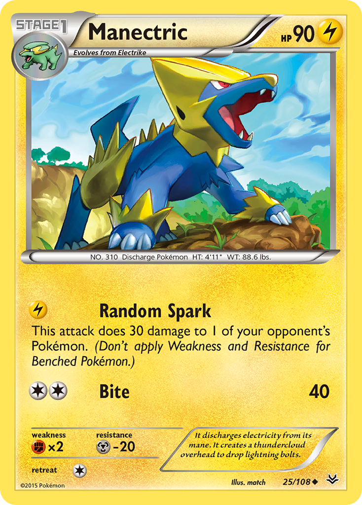 Manectric (25/108) [XY: Roaring Skies] | Arkham Games and Comics