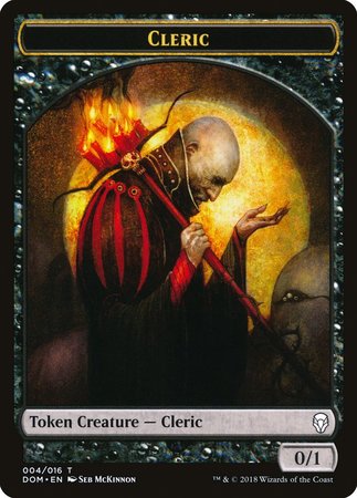 Cleric Token [Dominaria Tokens] | Arkham Games and Comics