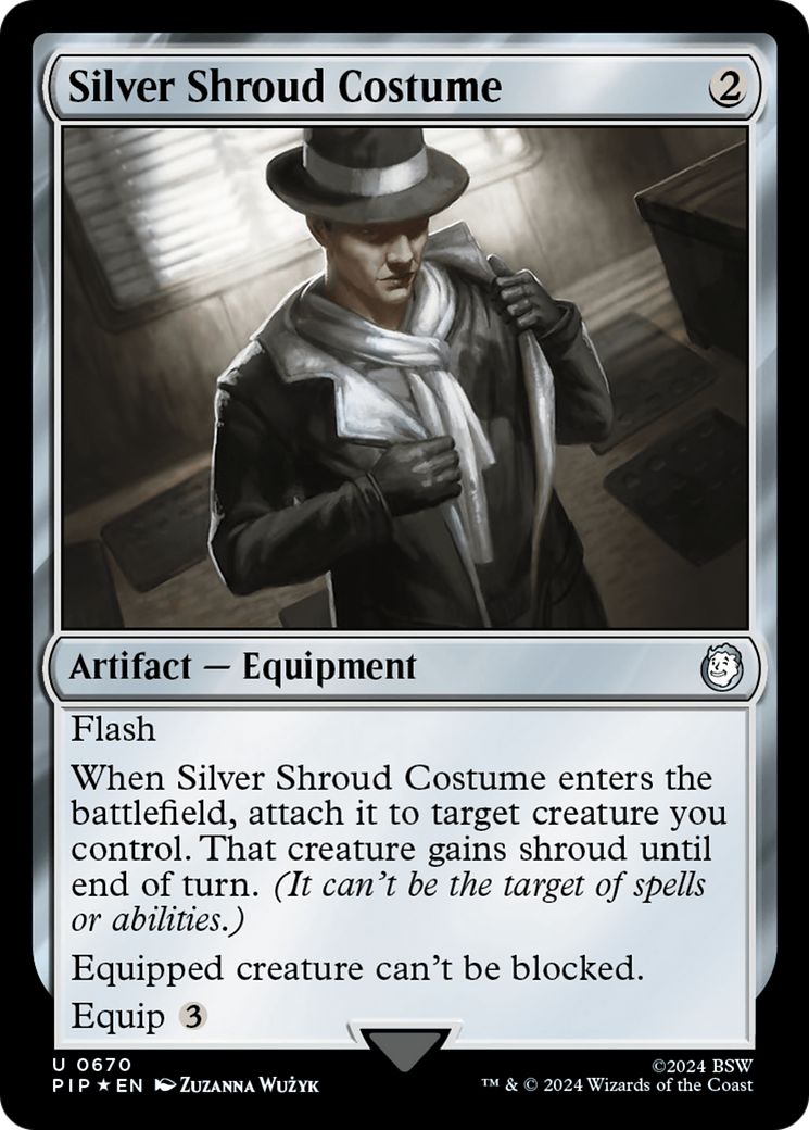 Silver Shroud Costume (Surge Foil) [Fallout] | Arkham Games and Comics