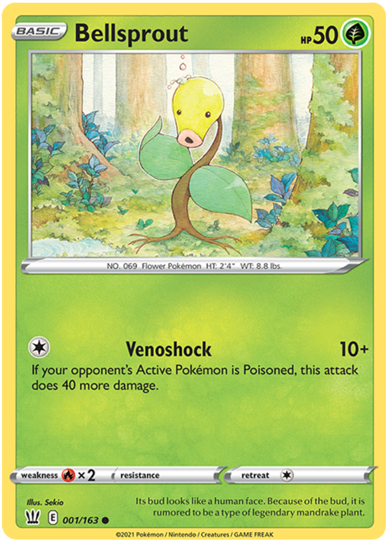 Bellsprout (001/163) [Sword & Shield: Battle Styles] | Arkham Games and Comics