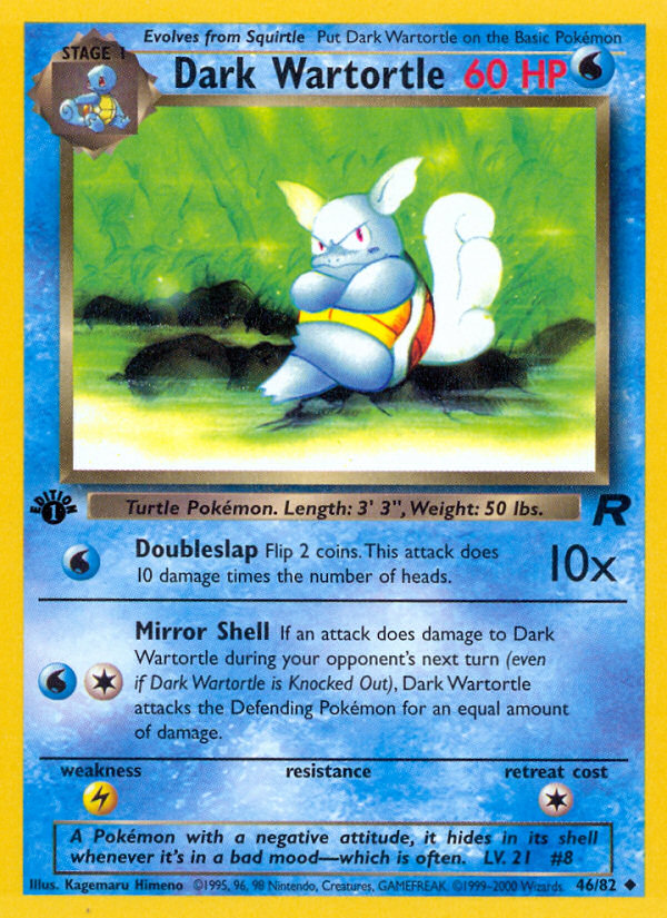 Dark Wartortle (46/82) [Team Rocket 1st Edition] | Arkham Games and Comics