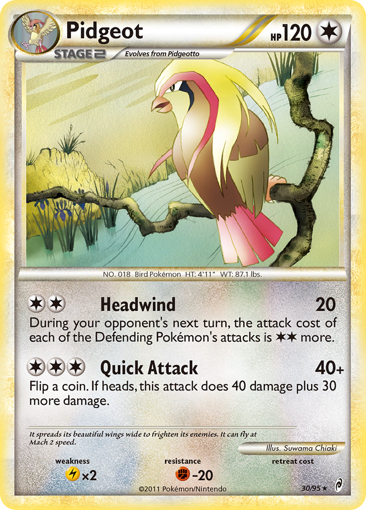 Pidgeot (30/95) [HeartGold & SoulSilver: Call of Legends] | Arkham Games and Comics