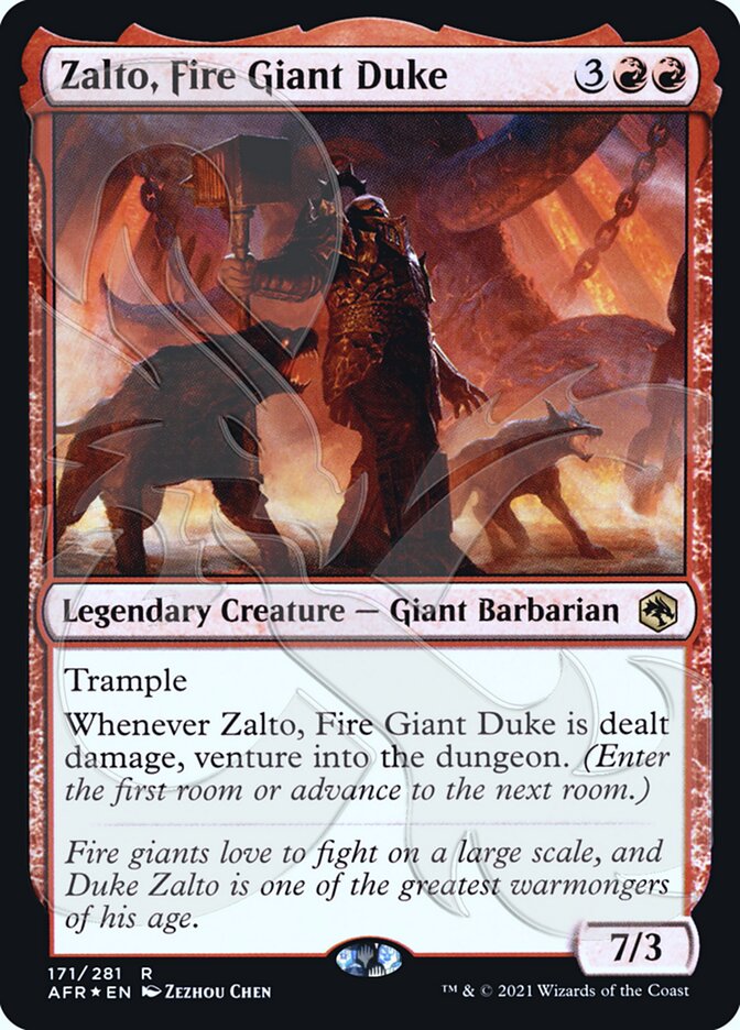 Zalto, Fire Giant Duke (Ampersand Promo) [Dungeons & Dragons: Adventures in the Forgotten Realms Promos] | Arkham Games and Comics