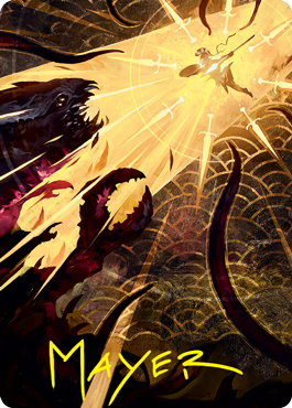 Defiant Strike Art Card (Gold-Stamped Signature) [Strixhaven: School of Mages Art Series] | Arkham Games and Comics