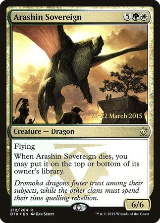 Arashin Sovereign [Dragons of Tarkir Promos] | Arkham Games and Comics