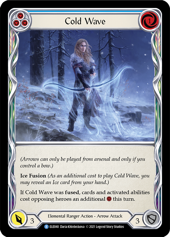 Cold Wave (Blue) [ELE040] (Tales of Aria)  1st Edition Normal | Arkham Games and Comics